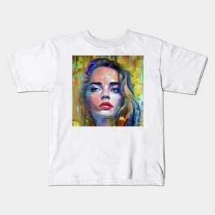 Colorful face of Denise Kids T-Shirt